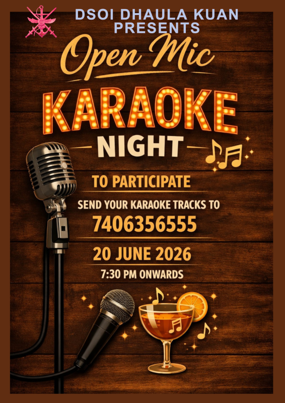 OPEN MIC KARAOKE NIGHT ON 20 JUN 2026