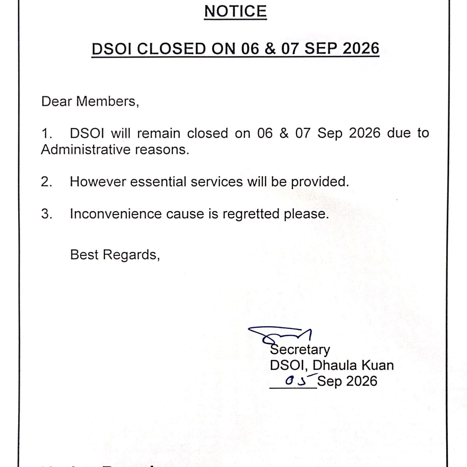 DSOI 6 & 7 CLOSED